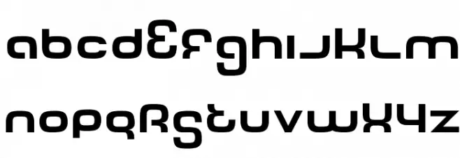 Tech Font Caratteri MINUSCOLO