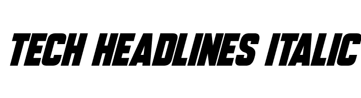 Tech Headlines Italic  Fuentes Gratis Descargar