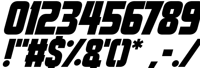 Tech Headlines Italic Font OTHER CHARS