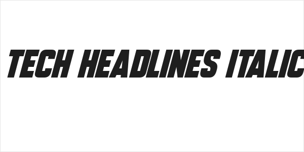 Tech Headlines Italic Logo