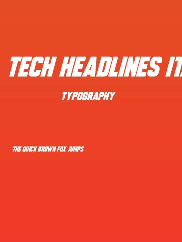 Tech Headlines Italic Poster