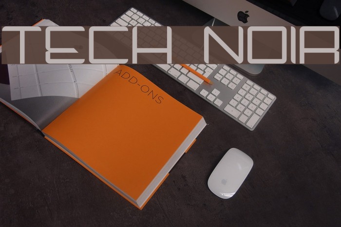 Tech Noir Font examples