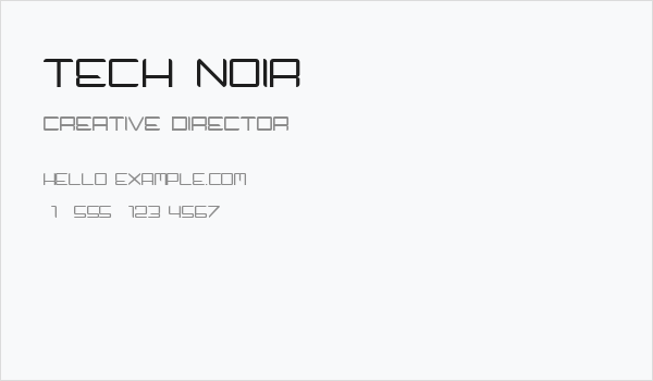 Tech Noir Business Card