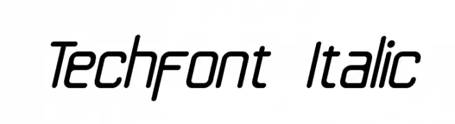 Techfont Italic  font caratteri gratis