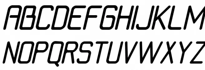 Techfont Italic फ़ॉन्ट अपरकेस