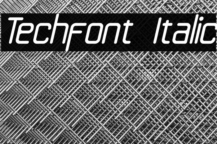 Techfont Italic Example 1