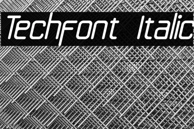 Techfont Italic Example 1