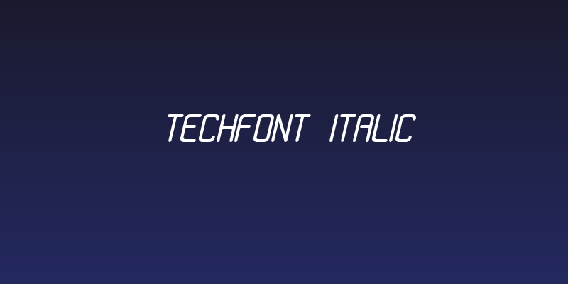 Techfont Italic Social Header