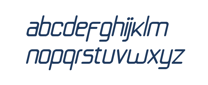 Techfont Italic Lowercase