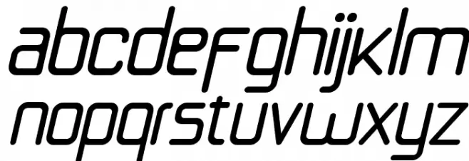 Techfont Italic Fonte MINÚSCULAS