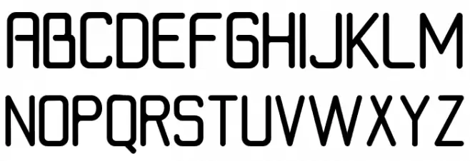 Techfont Schriftart Groß