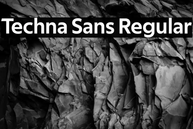 Techna Sans Regular Font examples