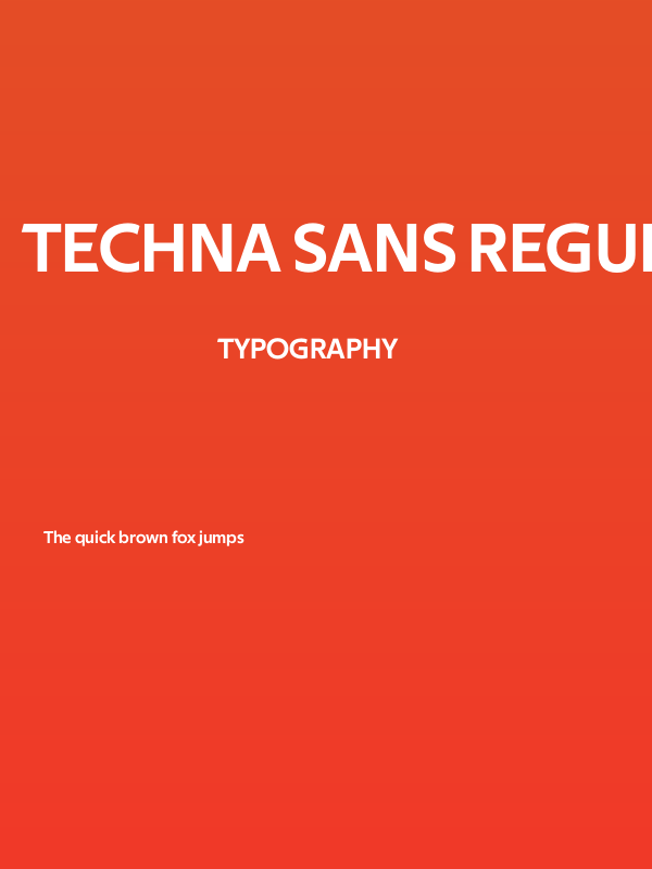Techna Sans Regular Poster
