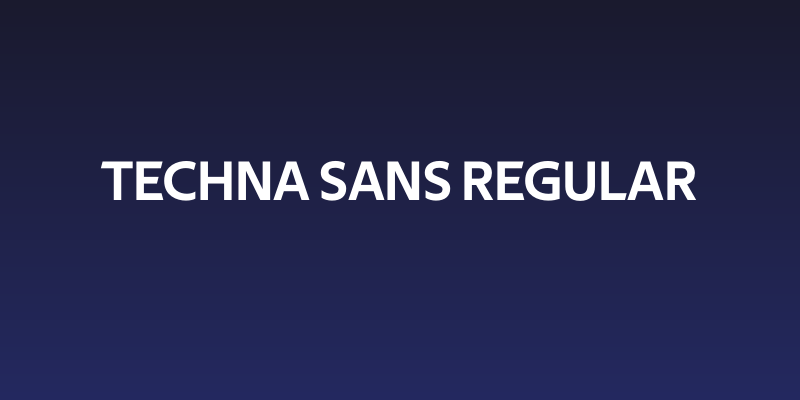 Techna Sans Regular Social Header