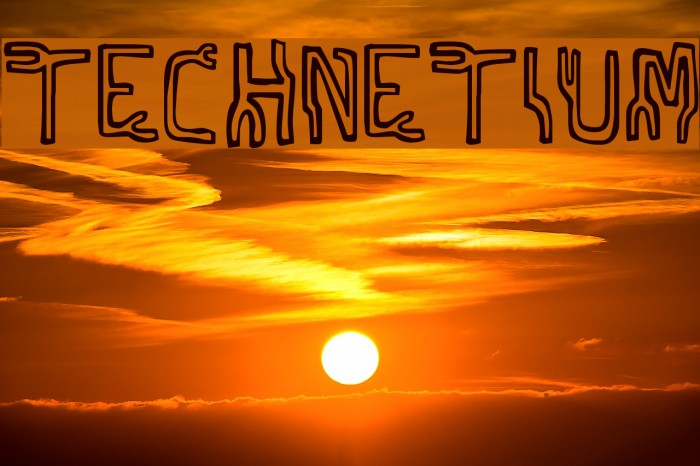 Technetium Шрифта examples