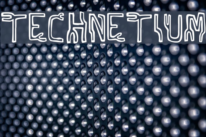 Technetium Шрифта examples