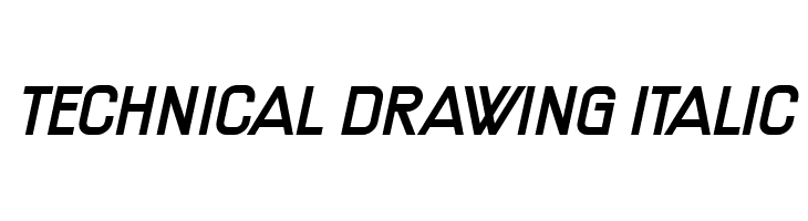 Technical Drawing Italic  नि: शुल्क फ़ॉन्ट्स डाउनलोड