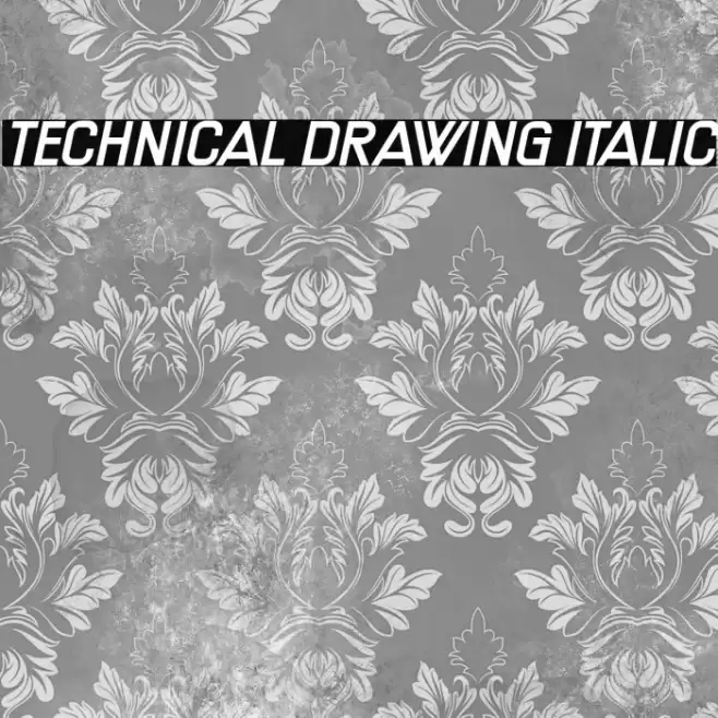 Technical Drawing Italic Font examples