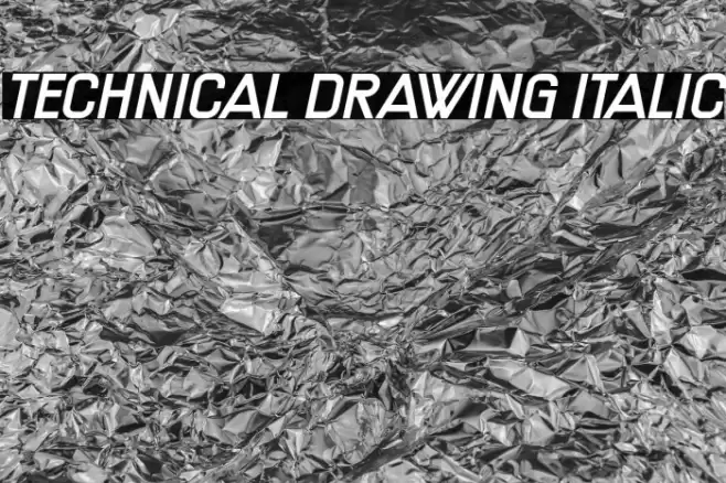 Technical Drawing Italic Font examples