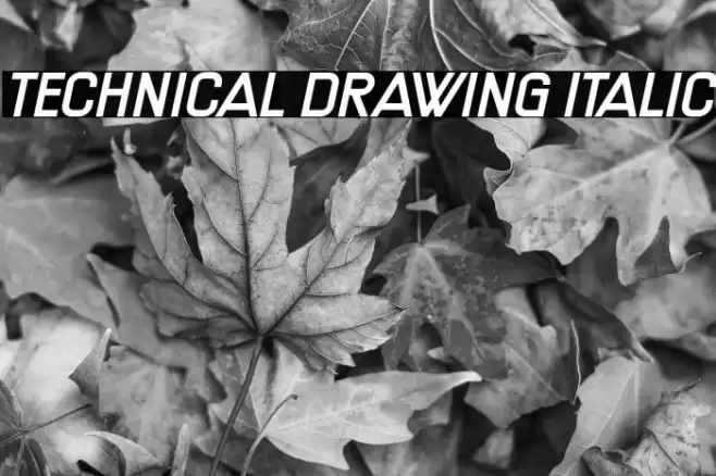 Technical Drawing Italic Font examples
