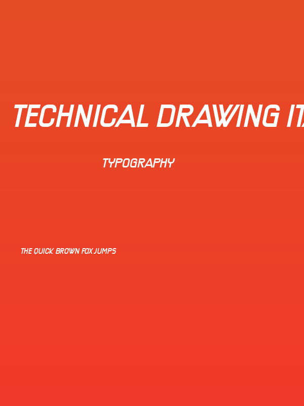 Technical Drawing Italic Poster