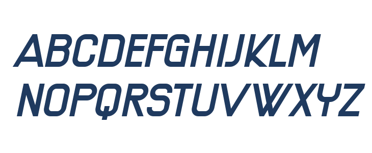 Technical Drawing Italic Lowercase