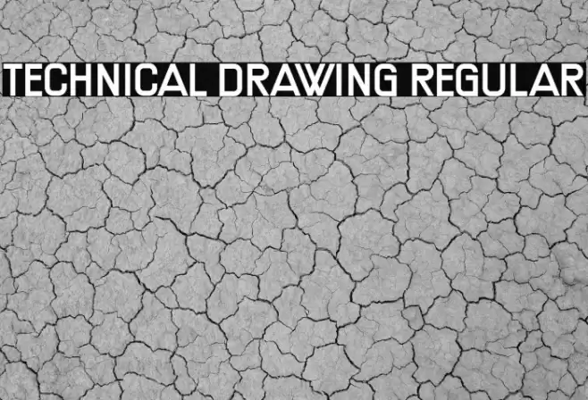 Technical Drawing Regular Font examples