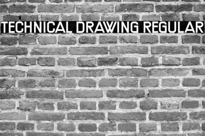Technical Drawing Regular Font examples