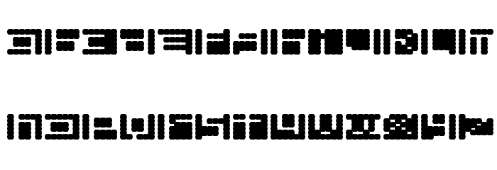 TechnicalAlphabetExtraBlack Font LOWERCASE