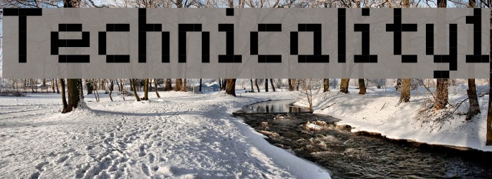 Technicality1 Font examples