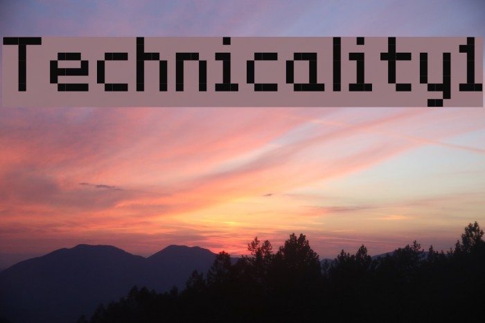 Technicality1 Font examples