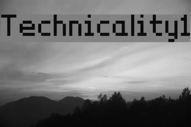 Technicality1 Fonte examples