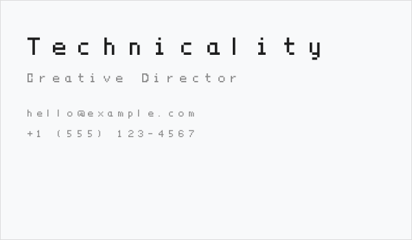 Technicality Business Card