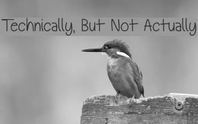 Technically, But Not Actually Font examples