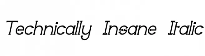 Technically Insane Italic  Fuentes Gratis Descargar