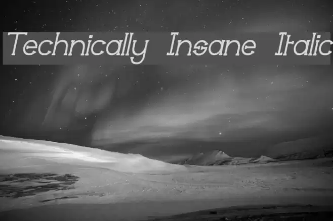Technically Insane Italic フォント examples