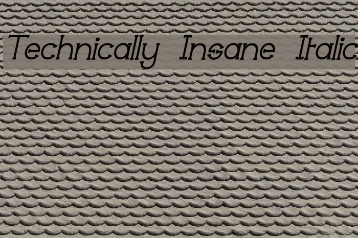 Technically Insane Italic Шрифта examples