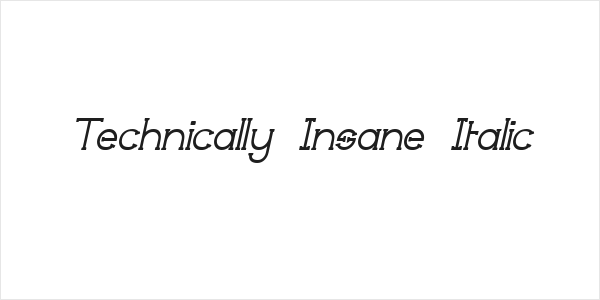 Technically Insane Italic Logo