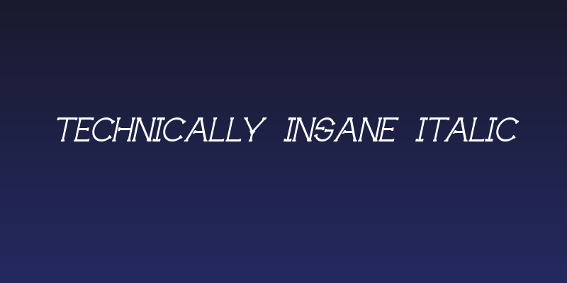 Technically Insane Italic Social Header