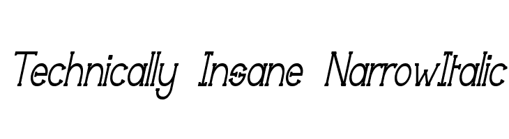 Technically Insane NarrowItalic Font
