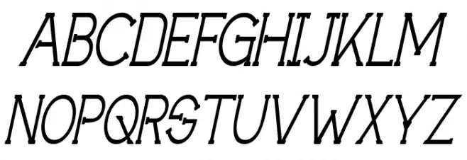 Technically Insane NarrowItalic Caratteri MAIUSCOLE