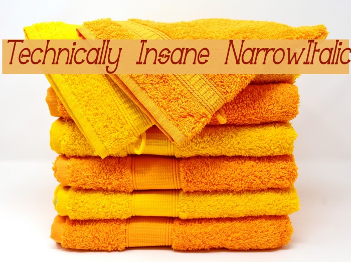 Technically Insane NarrowItalic Fonte examples