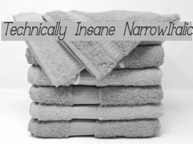 Technically Insane NarrowItalic Fonte examples