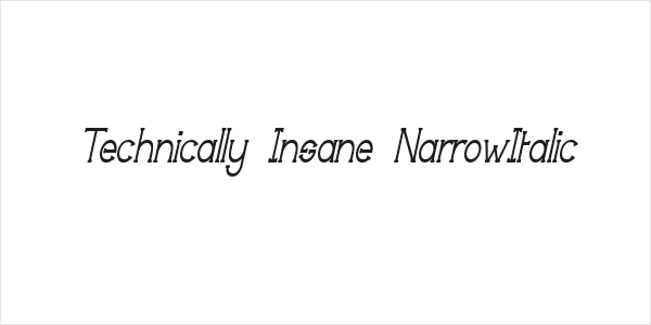 Technically Insane NarrowItalic Logo