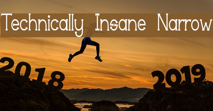Technically Insane Narrow Fonte examples