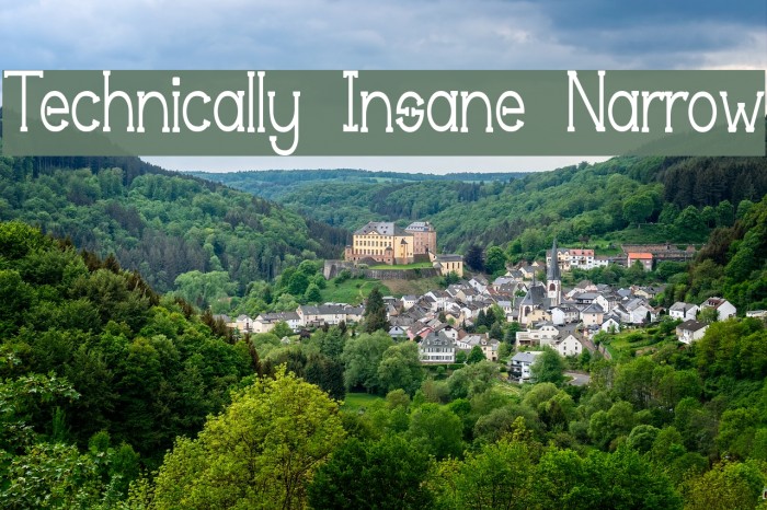 Technically Insane Narrow Fonte examples