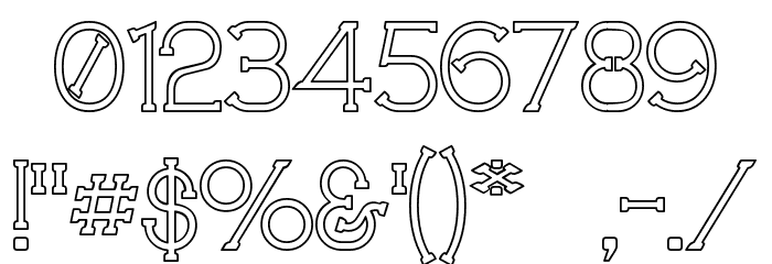Technically Insane Outline Font OTHER CHARS