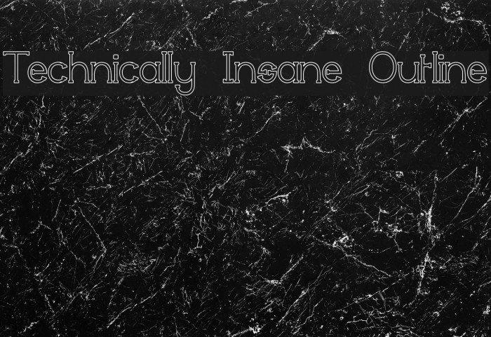 Technically Insane Outline Font examples