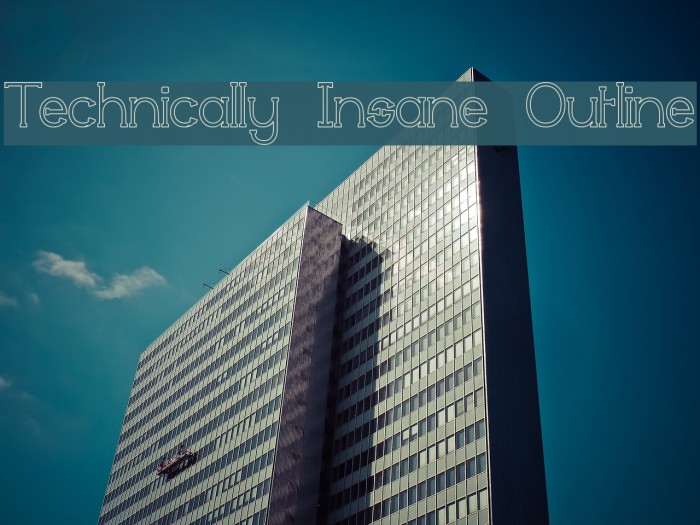 Technically Insane Outline Font examples