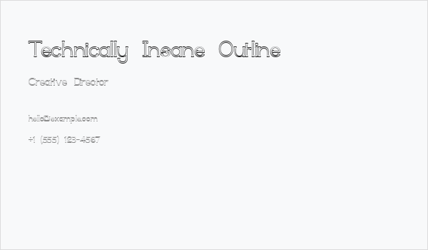Technically Insane Outline Business Card
